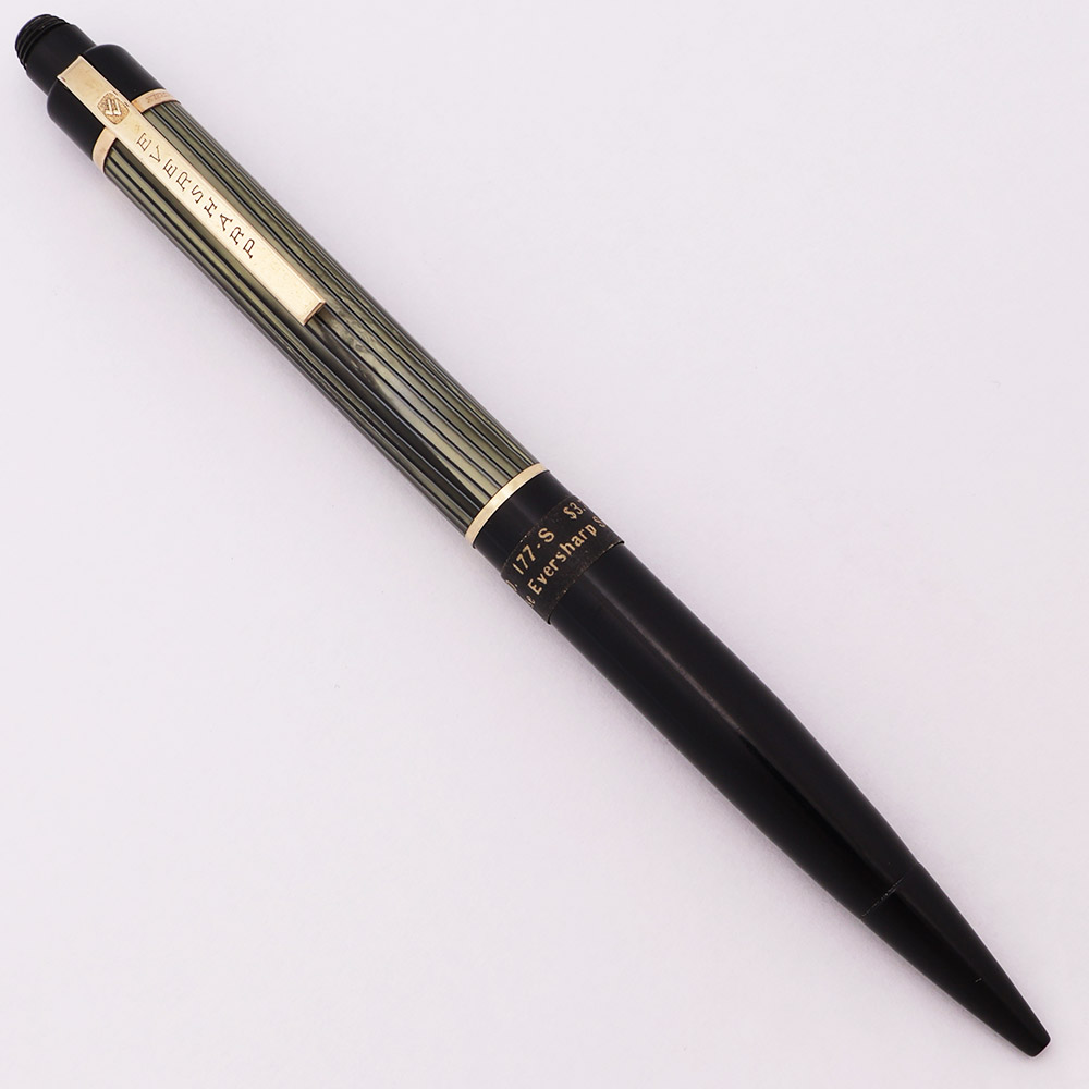 Eversharp Skyline Mechanical Pencil (1940s)- Black w Striped Cap